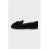Suede moccasins with decoration