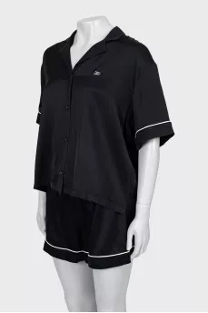 Black suit with shorts and tag