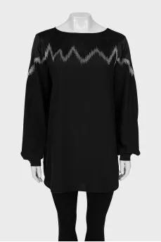 Silk blouse with embroidery