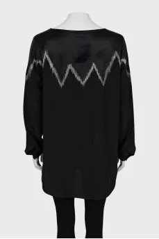 Silk blouse with embroidery