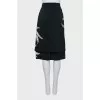 Printed skirt with double hem
