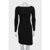 Fitted dress with draping