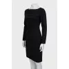 Fitted dress with draping