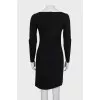 Fitted dress with draping
