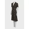 Printed dress with short sleeves