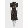 Printed dress with short sleeves