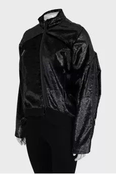 Shimmery oversized bomber jacket