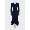 Blue ribbed dress