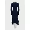 Blue ribbed dress