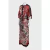 Semi-sheer printed maxi dress