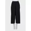 Black straight culottes