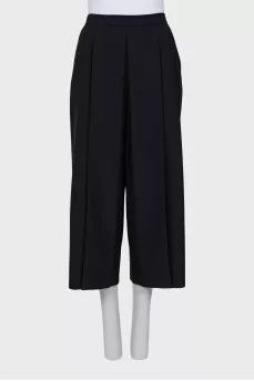 Black straight culottes