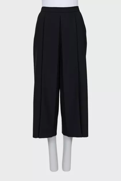 Black straight culottes