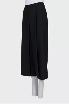Black straight culottes