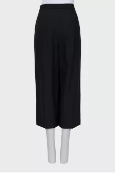 Black straight culottes