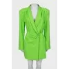 Light green dress with accent shoulders