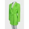 Light green dress with accent shoulders