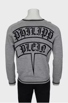 Men's wool cardigan