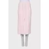 Fitted midi skirt with slits