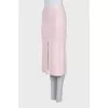 Fitted midi skirt with slits