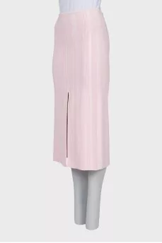 Fitted midi skirt with slits