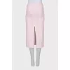 Fitted midi skirt with slits