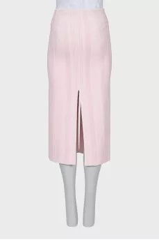 Fitted midi skirt with slits