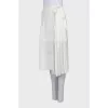 Pleated skirt with lace