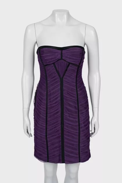 Bodycon dress with raised seams