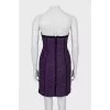 Bodycon dress with raised seams