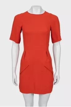 Red fitted mini dress