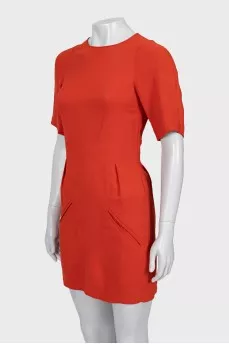 Red fitted mini dress