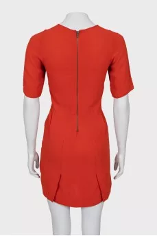 Red fitted mini dress