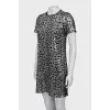 Animal print sequin dress