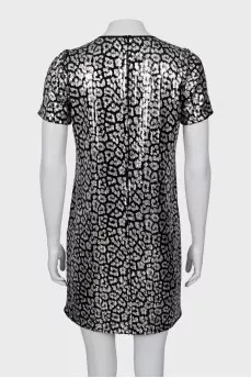 Animal print sequin dress