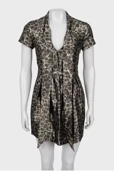 Animal print dress with tag