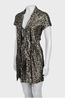 Animal print dress with tag
