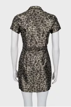 Animal print dress with tag