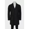 Men's gray straight coat