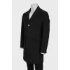 Men's gray straight coat