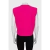 Pink tank top with accent shoulders