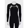 Ribbed longsleeve decorated with pearls