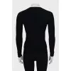 Ribbed longsleeve decorated with pearls