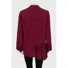 Burgundy draped shirt