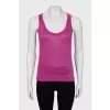 Shiny pink tank top