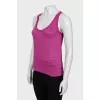 Shiny pink tank top