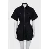Fitted dress with patch pockets