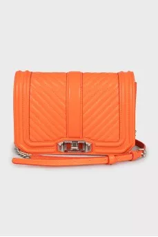 Orange quilted bag