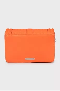 Orange quilted bag