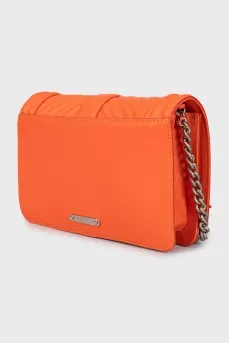 Orange quilted bag